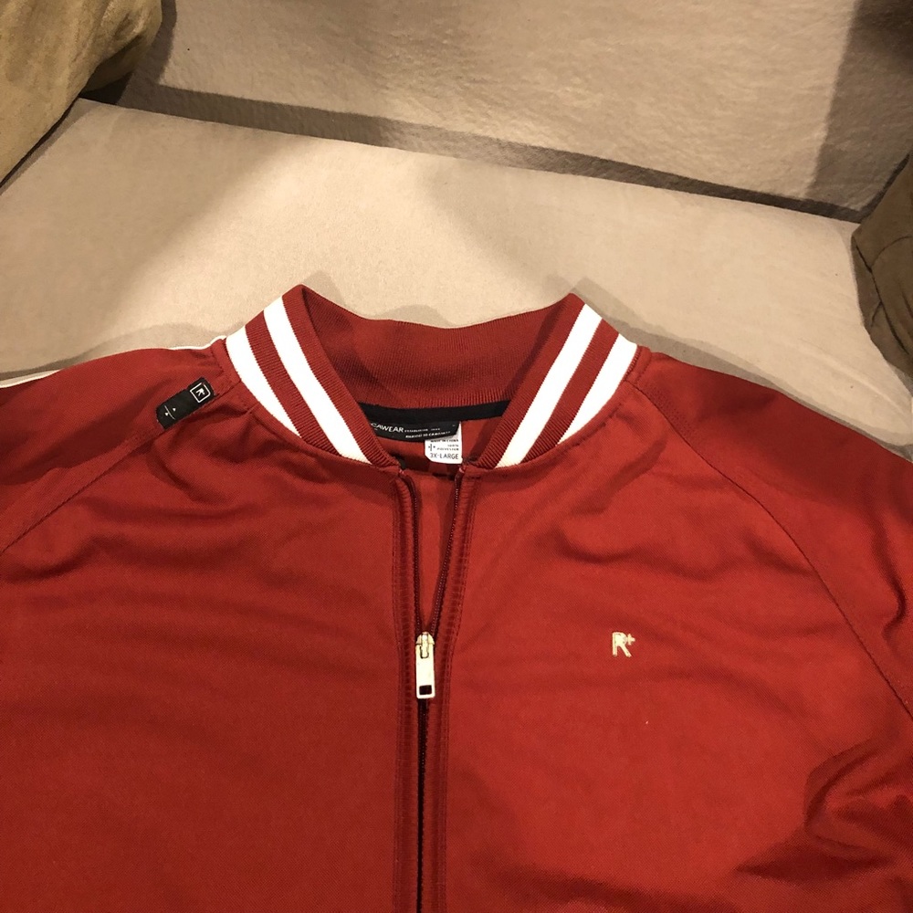 Burgundy zip up worn once for a few hours - Picture 2 of 4